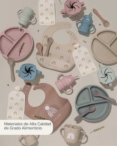 Miniatura 8 de Hippypotamus Bolsas reutilizables de comida para bebés para niños pequeños, sin BPA, aptas para lavavajillas y congelador, recipientes de comida