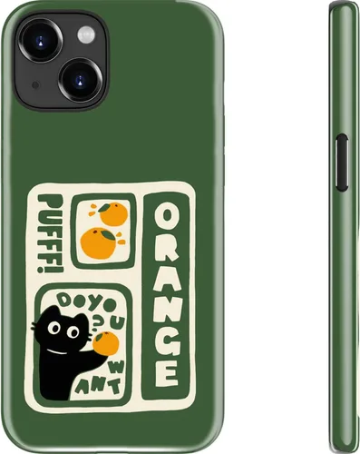 Miniatura 144 de Goodon para iPhone 17 Pro, Funda Estética de Gato Negro y Niña Naranja, Compatible con Magsafe, Funda Protectora Retro Única y Moderna de Silicona