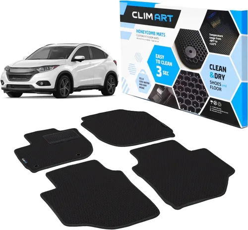 Miniatura 10 de CLIM ART Honeycomb FL051417021 - Alfombrillas de automóvil de ajuste personalizado para Honda CR-V 2017-2021, primera y 2ª fila, alfombrillas