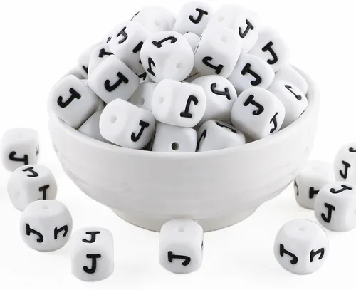 Miniatura 22 de Cuentas de silicona de corazón cuadrado blanco de 0.472 pulgadas, 20 cuentas de silicona con números de corazón para hacer llaveros, ideal