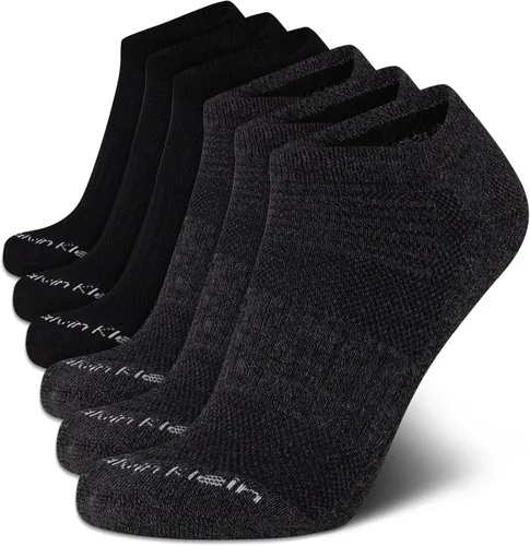 Miniatura 105 de Calvin Klein Calcetines para hombre, mezcla de algodón, acolchados, sin talla, forro de calcetines atléticos (6 unidades)