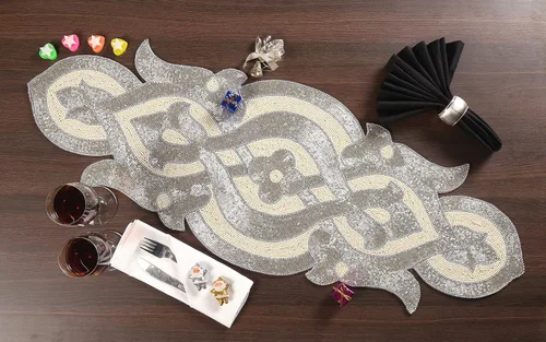 Miniatura 7 de Light & Pro - Camino de mesa decorativo con cuentas