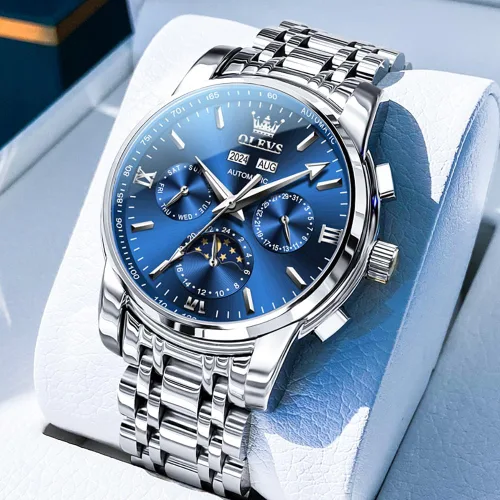 Miniatura 52 de OLEVS Relojes automáticos para hombre, esqueleto mecánico, de lujo, a la moda, reloj de pulsera luminoso impermeable