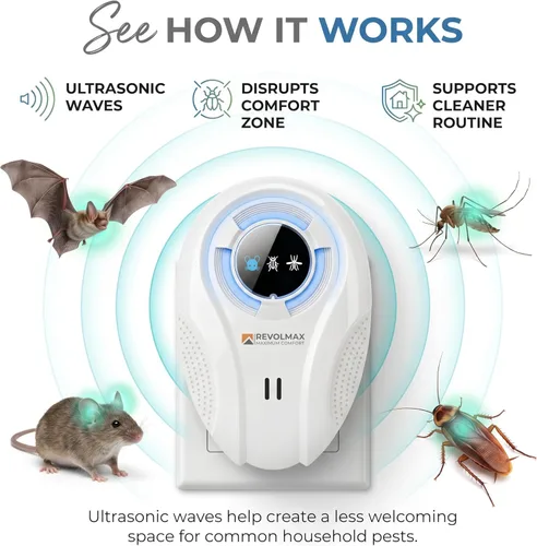 Miniatura 3 de T-27, Repelente ultrasónico de control de plagas, electrónico y ultrasonido, repelente enchufable para interiores, deshazte de roedores, ratones