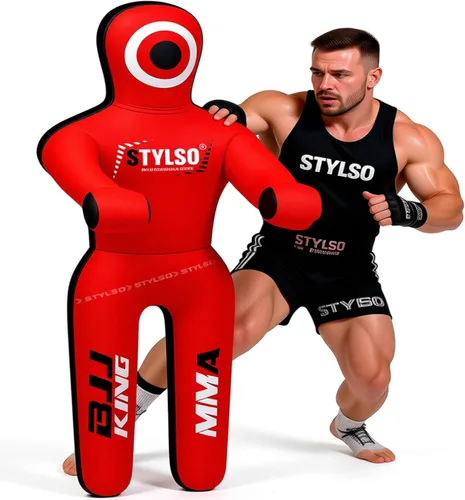 Miniatura 12 de Maniquí de agarre sin relleno – Maniquí de entrenamiento de lucha de tamaño real para adultos y BJJ, MMA Jiu Jitsu Judo Takedown y práctica de Negro