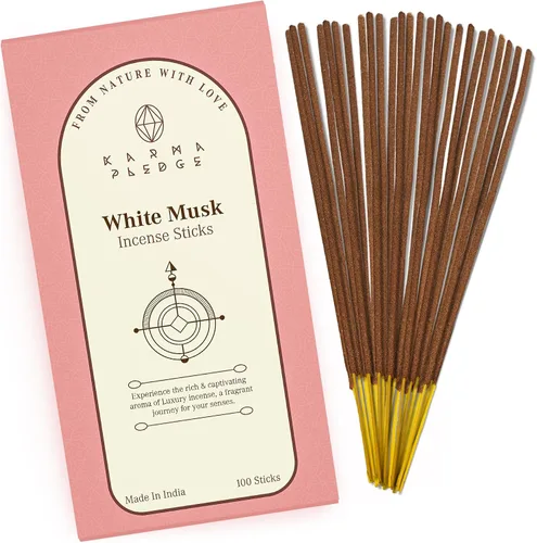 Miniatura 64 de Bakhoor - Varitas de incienso orgánicas sumergidas a mano, 100 varillas con hierbas naturales e ingredientes aromáticos, tiempo de combustión de 45