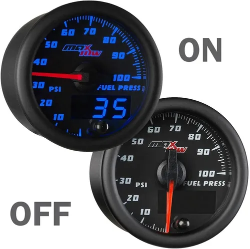 Miniatura 6 de Black & Blue MaxTow - Medidor de presión de combustible, 100 PSI.