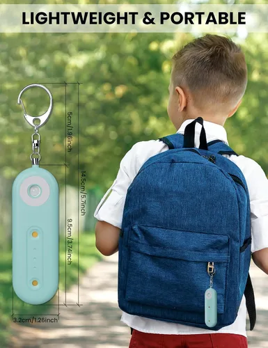 Miniatura 4 de ROTOPATA Luz estroboscópica de alarma de seguridad personal para mujeres, llavero de autodefensa de sirena de emergencia extra fuerte de 130 dB