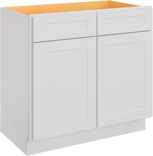 Miniatura 43 de LOVMOR Armarios de base de cocina, armario de almacenamiento aparador, gabinete de entrada con 1 cajón y estante ajustable, 24 pulgadas de ancho x
