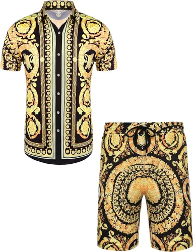 Miniatura 2 de Daupanzees - Camisa hawaiana de manga corta con botones para hombre