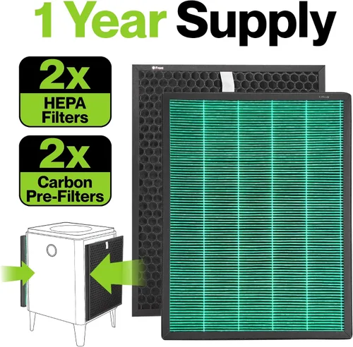 Miniatura 8 de Durabasics Replacement Compatible with 400/400S Airmega Max 2, High Performance HEPA and Activated Carbon Filter for Air Purifier, 2-Pack