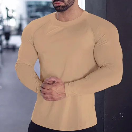 Miniatura 85 de Camisas de compresión atléticas de manga larga para hombre, capa base, camisa de entrenamiento atlético, camisas de compresión, camisetas deportivas