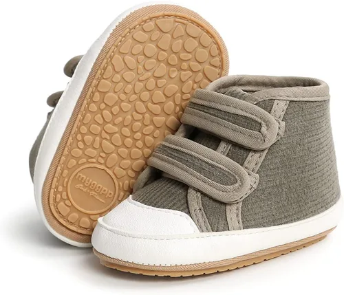 Miniatura 18 de COSANKIM Zapatos deportivos para bebé niño y niña, zapatos de tobillo altos, antideslizantes, suela suave, zapatos de cuna para niños pequeños