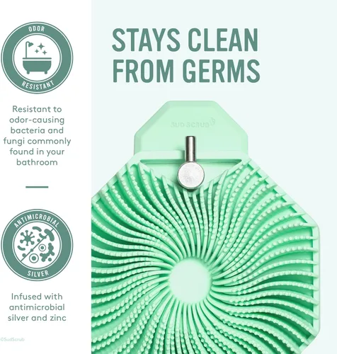 Miniatura 2 de Sud Scrub® Gancho antimicrobiano para ducha, ganchos autoadhesivos para pared de ducha, ganchos de pared removibles resistentes, ganchos adhesivos