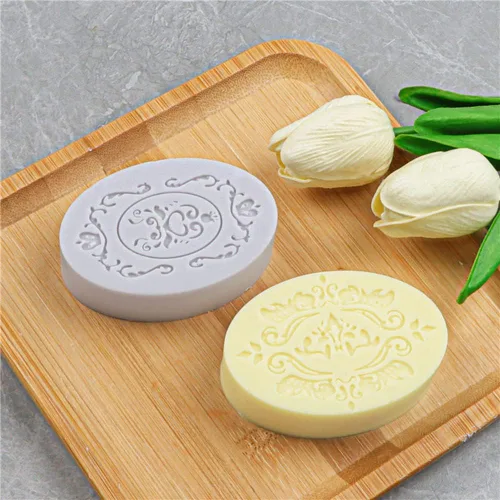 Miniatura 6 de Moldes de jabón para hacer jabón, paquete de 2 moldes de silicona para jabón, molde de jabón hecho a mano, rectangular, ovalado y formas de flores