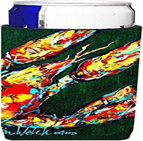 Miniatura 34 de Caroline's Treasures MW1185MUK Big Boy on Blue Crawfish Ultra Hugger para latas delgadas, funda para enfriar, lavable a máquina, funda para bebidas