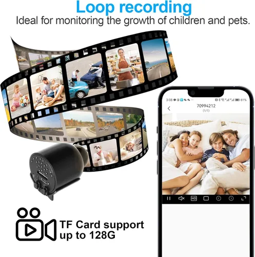 Miniatura 8 de New Smallest Wireless WiFi Camera,HD1080P Mini Concealed Camera Detector,Portable Baby Monitor,Pet Camera Nanny Cam with Night Vision,Motion