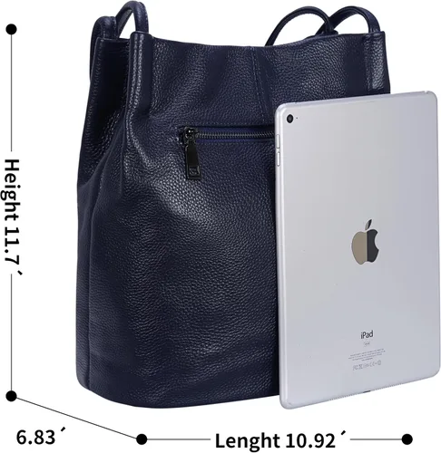 Miniatura 2 de Iswee - Bolsos de cuero genuino, diseño de hombro Hobo, bolsos para mujer
