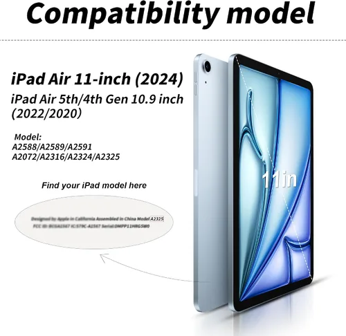 Miniatura 7 de Aoub Funda para iPad Air de 11 pulgadas M3/M2 (2025/2024), iPad Air de 5ª/4ª generación (2022/2020) de 10.9 pulgadas