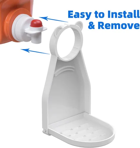 Miniatura 6 de Portavasos de detergente para ropa [paquete de 2] atrapador de goteo de detergente para organizador de lavandería. No más desorden ni fugas Panda Ear