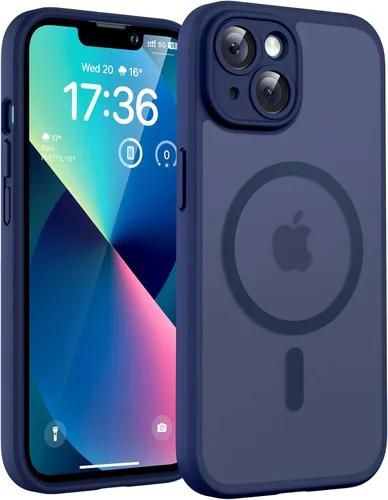 Miniatura 126 de TOCOL Funda magnética 3 en 1 para iPhone 14 Pro, mejorada [protección completa de cámara] con 2 protectores de pantalla, funda de grado militar Azul