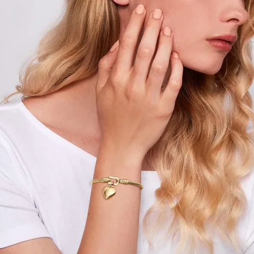 Miniatura 2 de Gleamart Pulsera de cable para mujer de acero inoxidable trenzado con cierre de gancho