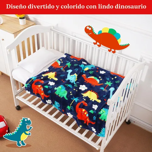 Miniatura 2 de Lukeight Manta para Niños Pequeños para Niños y Niñas, Manta de Dinosaurio Afelpada y Gruesa, Regalos de Cumpleaños para Niños Pequeños y Bebés