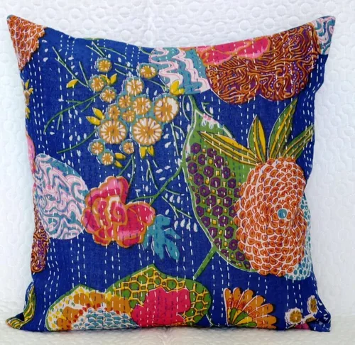 Miniatura 6 de INDACORIFIE Kantha Cushion Cover Decorative Pillow Cover Handmade Kantha Cushion 16x16 Pillow Cover Ethnic case Cover Indian Cushions Cover (Pink)