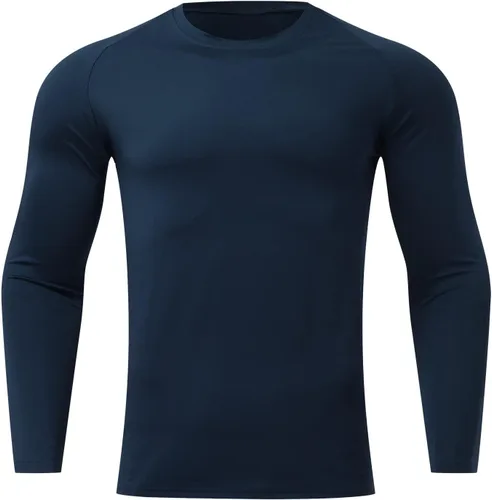Miniatura 7 de Camisas de compresión atléticas de manga larga para hombre, capa base, camisa de entrenamiento atlético, camisas de compresión, camisetas deportivas