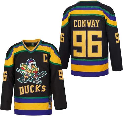 D-5 Camiseta juvenil Mighty Ducks #96 Conway #99 Banks Jersey, camiseta de hockey sobre hielo para niños