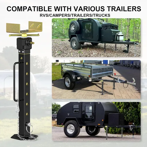 Miniatura 9 de Soportes deslizantes mejorados para caravanas ajustables de 16.7 a 36 pulgadas [permite ajustar el taladro] Gatos estabilizadores resistentes
