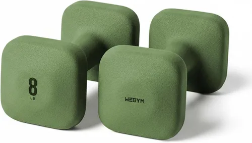 Miniatura 18 de WeGym SafeGrip Square Dumbbells with Anti Slip Handles, Aesthetic Free Weights for Home Workouts, Stable Design Prevents Rolling during Floor