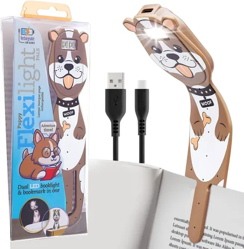 Miniatura 13 de Gifts for Readers & Writers Luz de libro recargable, luz de lectura con clip para cama, Flexilight 2 en 1 y marcapáginas, 12 horas de luz una vez