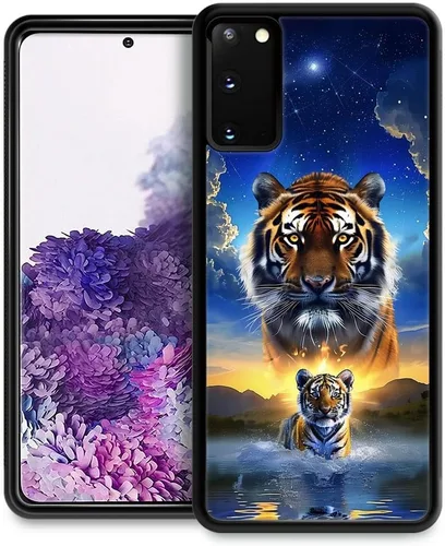 Miniatura 51 de CARLOCA Funda compatible con Samsung Galaxy S20, familia de jirafas divertidas en blanco y negro, para niñas y mujeres, diseño gráfico de moda, a