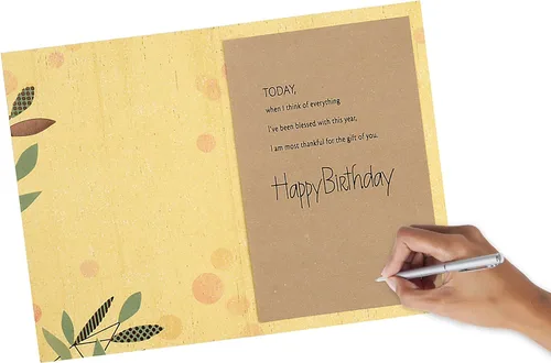 Miniatura 5 de Hallmark Tarjeta de cumpleaños para marido (ramas y hojas)