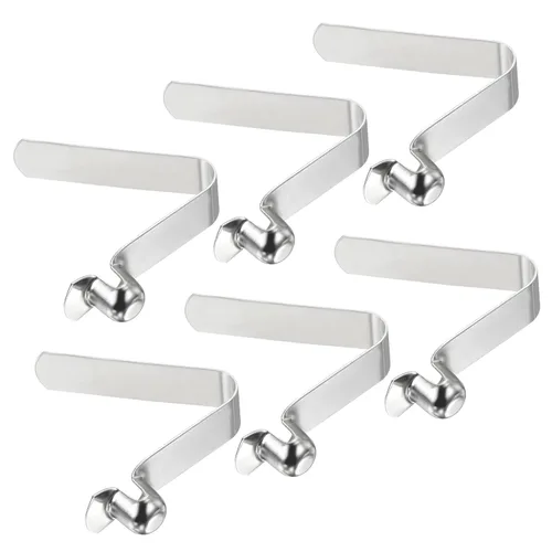 Miniatura 25 de PATIKIL Broches de paleta de kayak de 0.197 x 0.118 in, paquete de 6 clips de acero en forma de V de un solo pasador, clips de resorte, tubo