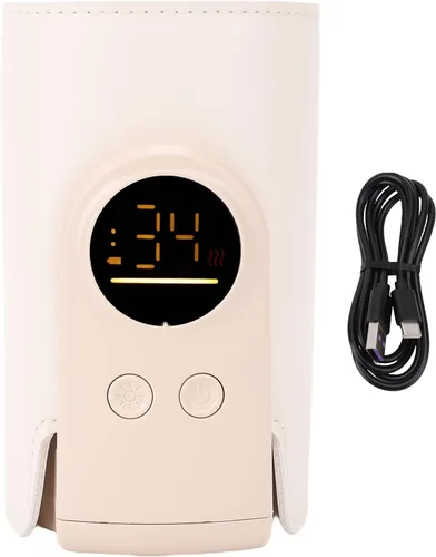 Calentador de biberones, temperatura constante, calentadores portátiles de leche para bebés, botella eléctrica, manga cálida para viajes al aire