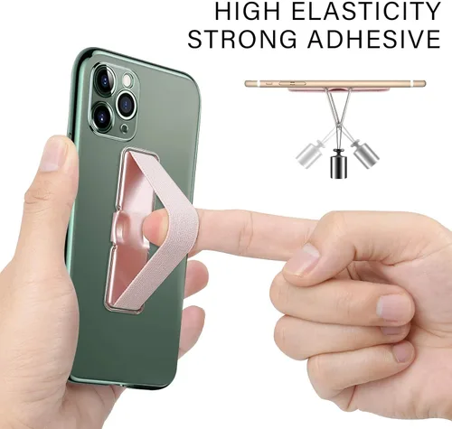 Miniatura 3 de Correa para teléfono, 4 unidades, soporte para dedos para teléfono, agarre trasero del teléfono con soporte adecuado para iPhone, Samsung y la oro