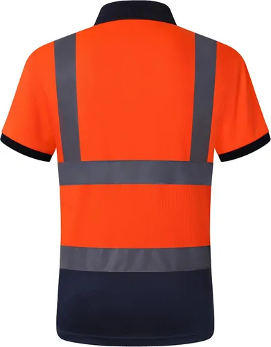Miniatura 2 de JKSafety Paquete de 3 Camisas Polo de Seguridad de Alta Visibilidad para Trabajo Diario de Construcción para Hombres para Mujeres Polos