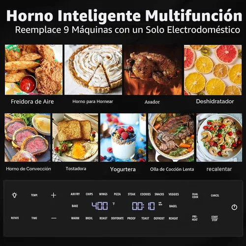 Miniatura 3 de Beelicious Freidora de aire extra grande de 32 cuartos de galón, freidora de aire 19 en 1, combo de horno tostador con asador y deshidratador, horno