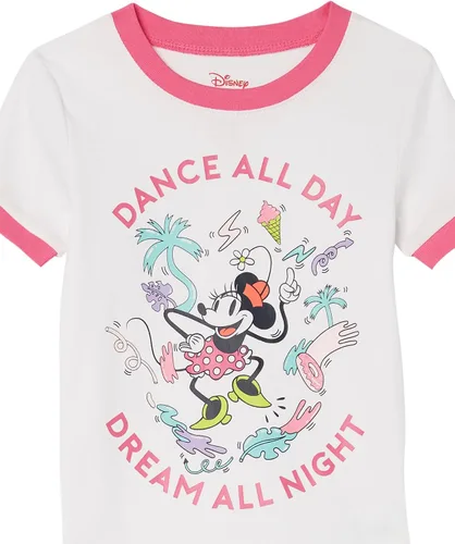 Miniatura 7 de Spotted Zebra Disney Marvel Star Wars Frozen Conjunto de pijama de algodón ajustado para niñas princesas rosablanco minnie talla L