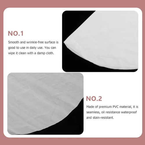 Miniatura 4 de BESPORTBLE Mantel redondo grueso de plástico desechable para banquetes y restaurantes, protector de mesa, color blanco