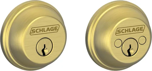 Miniatura 25 de Schlage - Cerrojo con llave de 1 lado, la más alta seguridad residencial, negro mate, B60 N 622