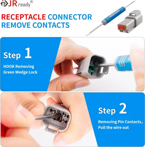 Miniatura 5 de JRready DRK-RT1B - Herramienta de extracción de pines Deutsch, herramienta de extracción de contacto/enchufe de pin/Wedgelock, adecuada para RT1B-1PC