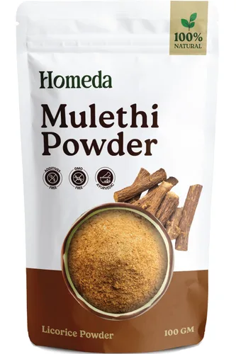 Polvo orgánico de raíz de regaliz (3.5 oz - 100 g), polvo de mulethi orgánico para cara, extracto orgánico puro de Regaliz Raiz para la piel,