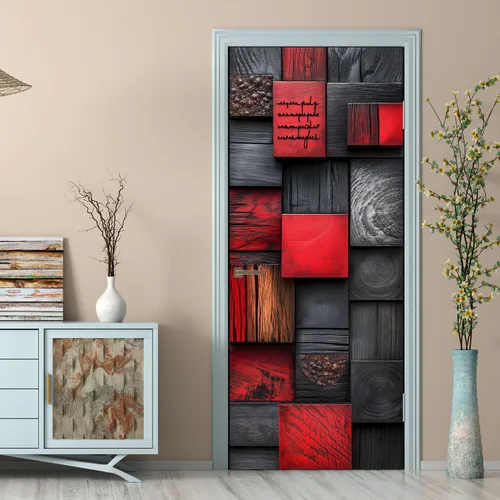 Miniatura 6 de Calcomanías 3D para puerta, murales para despegar y pegar, cocodrilo negro, calcomanías de pared, autoadhesivas, extraíbles, impermeables, de PVC