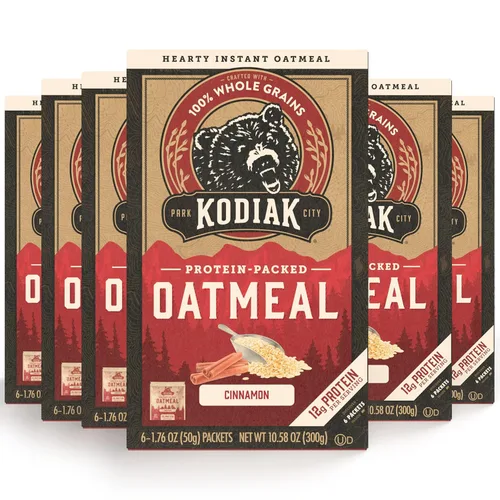 Miniatura 18 de Kodiak - Paquetes de avena instantánea, arándanos y crema, alto en proteínas, 100% granos integrales, 6 cajas con 6 paquetes (36 paquetes)