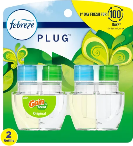 Miniatura 22 de Febreze Fade Defy PLUG - Ambientador antiolor para eliminar olores, Downy April Fresh, Gain Original, Linen & Sky, (3) recargas de aceite perfumado
