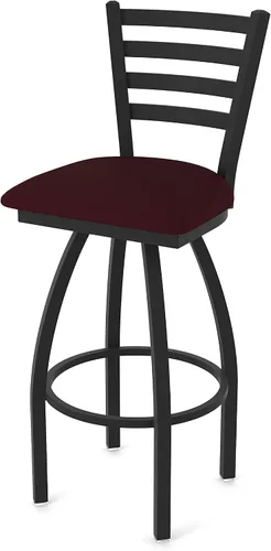 Miniatura 31 de 410 Jackie Taburete giratorio de 25 pulgadas con acabado antiarrugas negro y asiento de vinilo negro