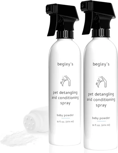 Begley's Aerosol desenredante para mascotas, espray desenredante perfumado de aceite esencial de primera calidad para perros, cachorros y gatos,